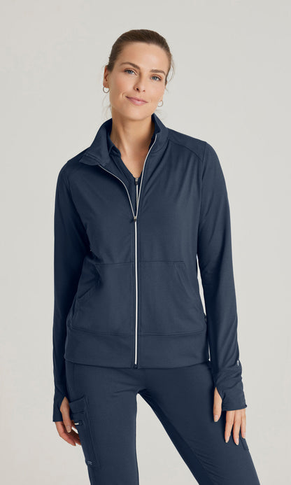 Barco One Performance Knits BOW896 Arena Knit Scrub Jacket Jacket Steel