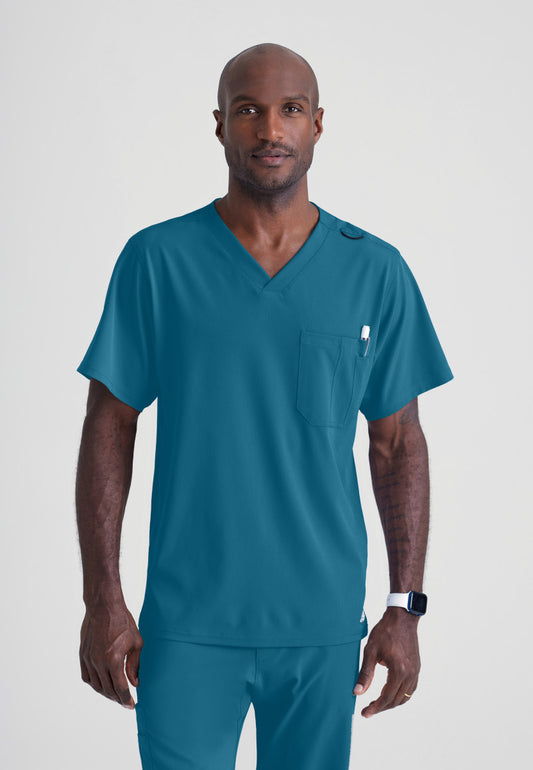 Skechers SK0112 Structure Scrub Top Bahama Model Image Front | Barco