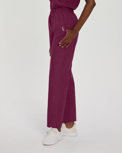 Essentials 8327 Women's Scrub Pants Wine Image