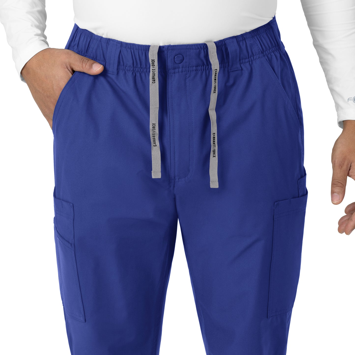 Force Essentials C56113 Men's Straight Leg Cargo Scrub Pants Galaxy Blue