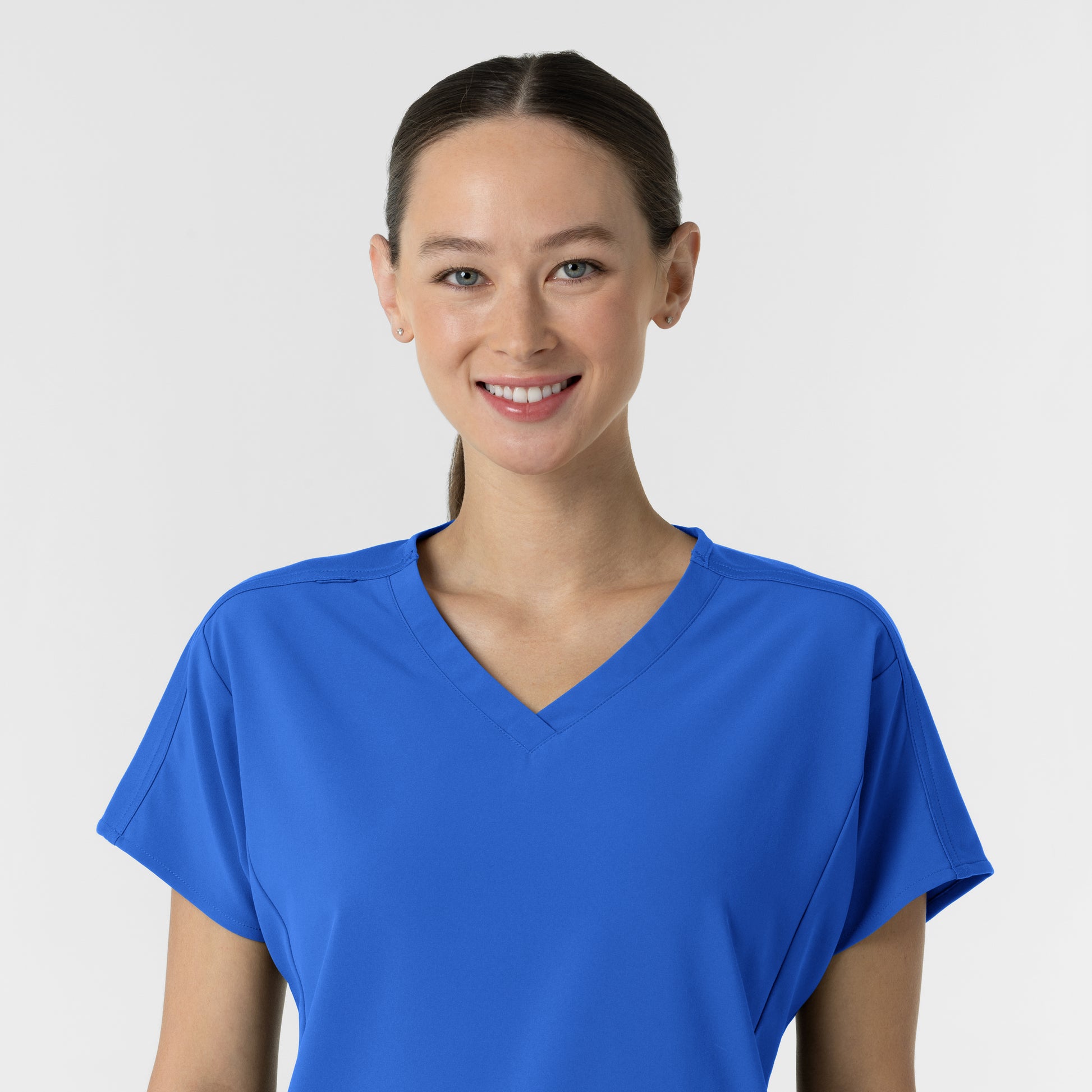 RENEW 6154 Women's V-Neck Tunic Scrub Top Royal