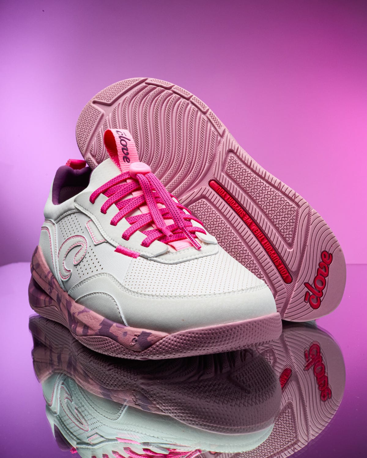Men's Strada Shoes White Mauve Marble