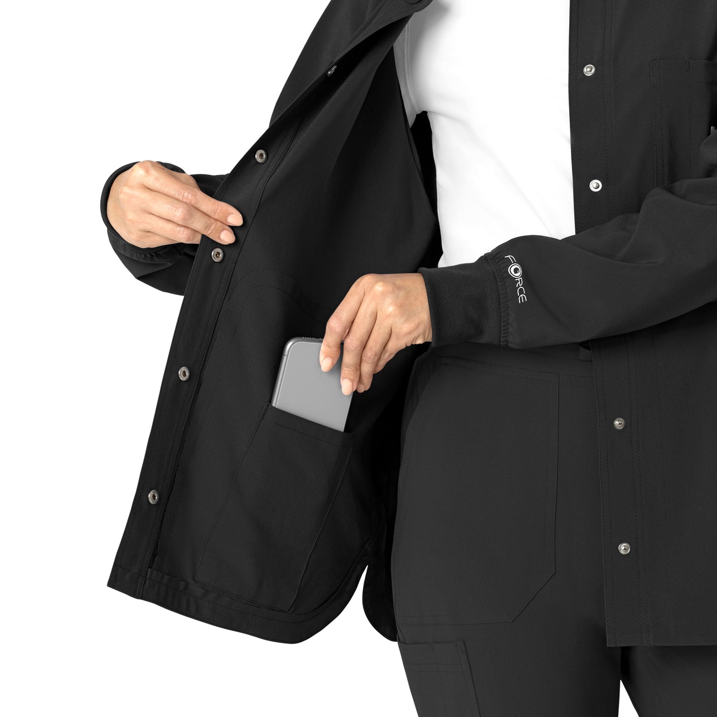 Force Cross-Flex C82210 Shirt Jacket Black Model Image Alternate | Carhartt