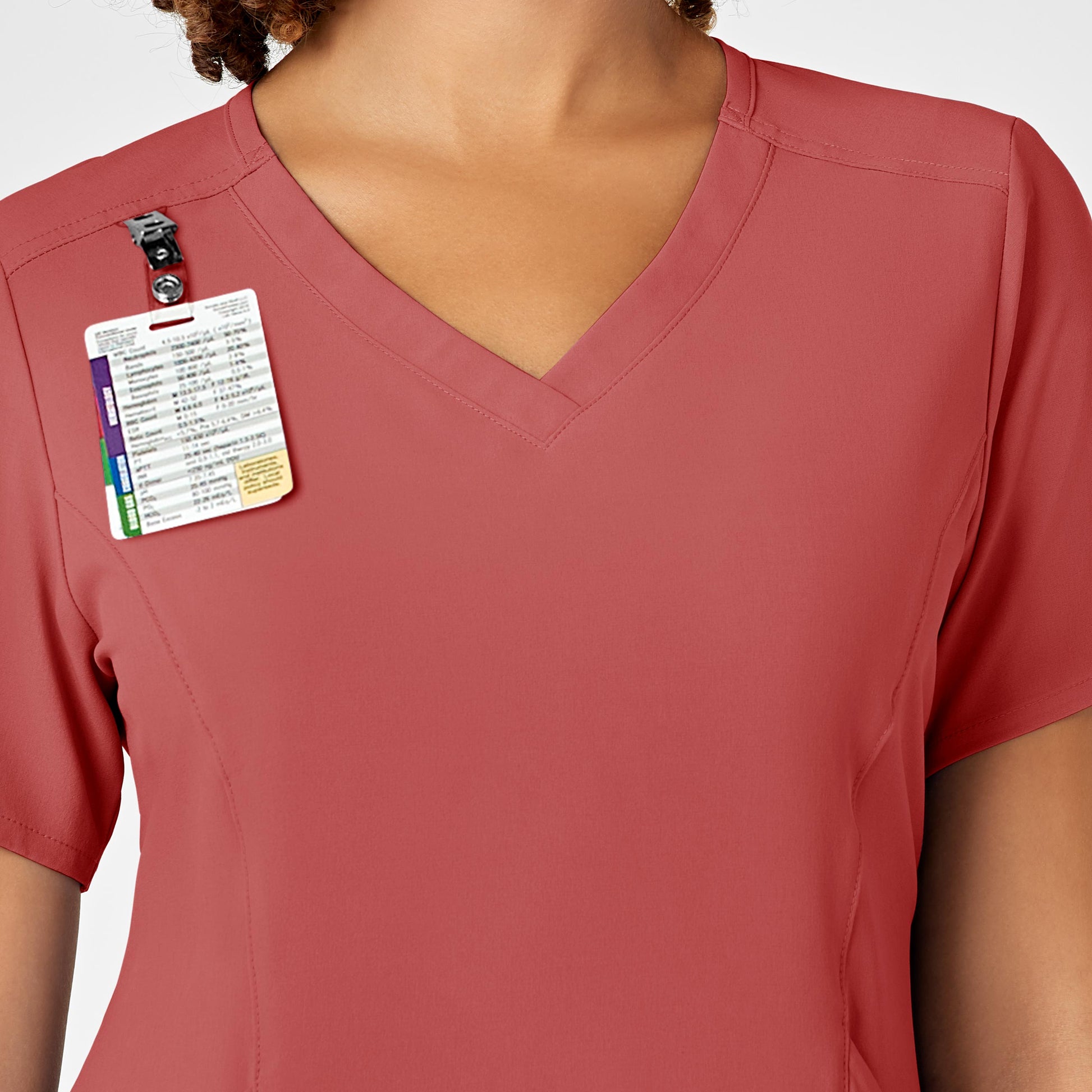 RENEW 6134 V-Neck Scrub Top Mineral Red Model Image Alternate | Wink