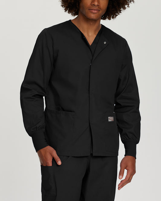 Scrub Zone 75231 Unisex 3 Pocket Warm Up Scrub Jacket Black Image