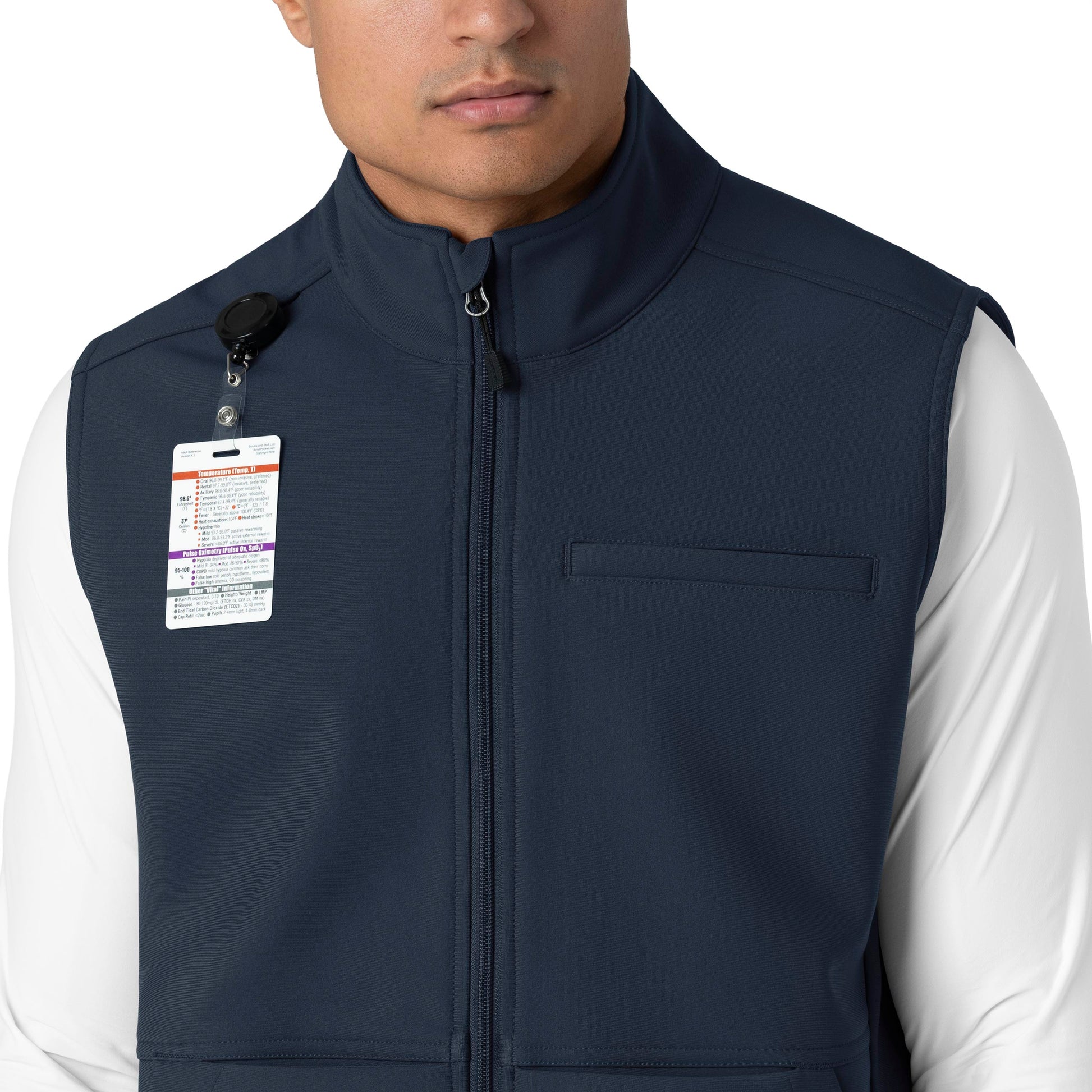 Rugged Flex C82023 Men's Bonded Fleece Vest Navy Model Image Alternate | Carhartt