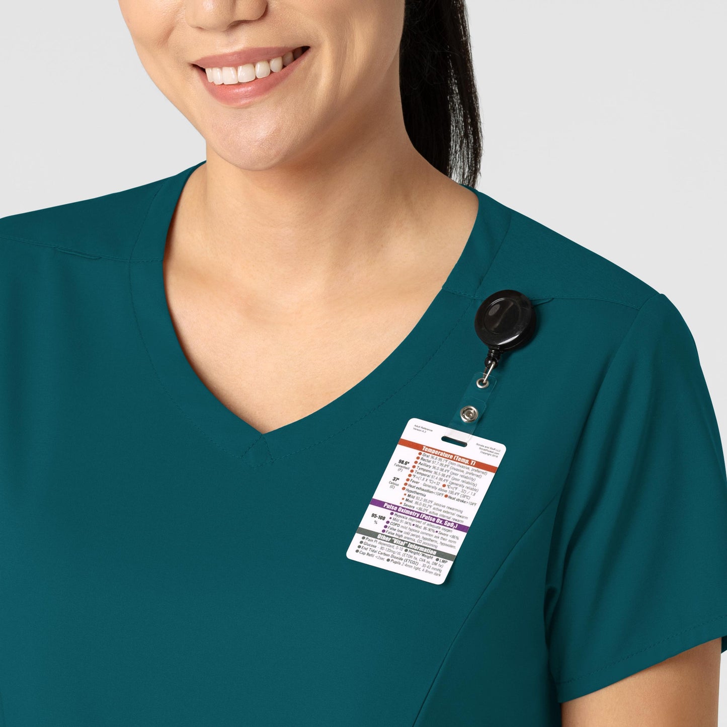 Boundless 6251 2-Pocket V-Neck Scrub Top Caribbean Model Image Alternate | Wink