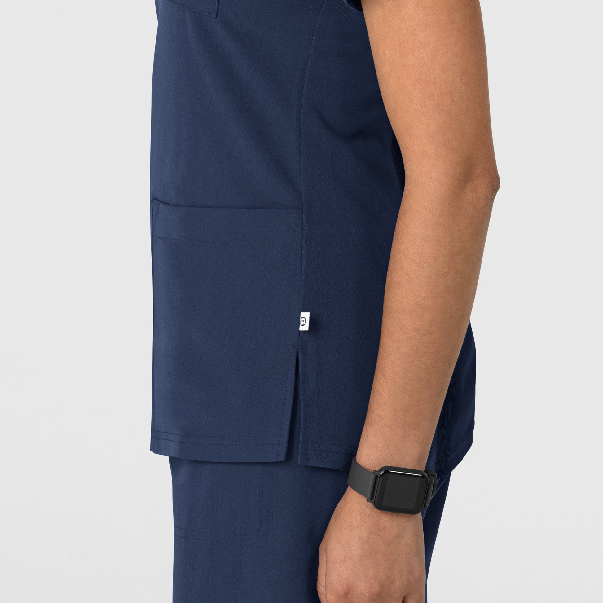 Nova 6132 Flex-n-Reach V-Neck Scrub Top Navy Model Image Alternate | Wink