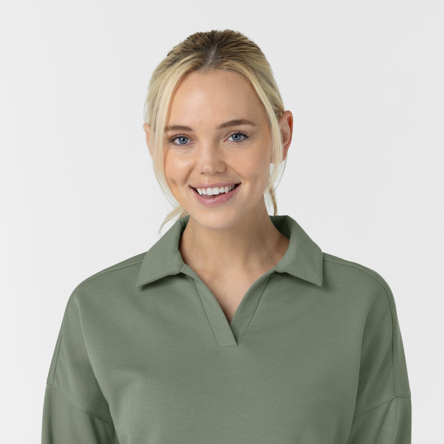 Unwind & Lounge 6189 Women's Relaxed Pullover Polo Sage