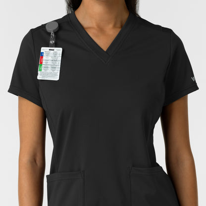 RENEW Knit 6559 Women's 2-Pocket Scrub Top Black