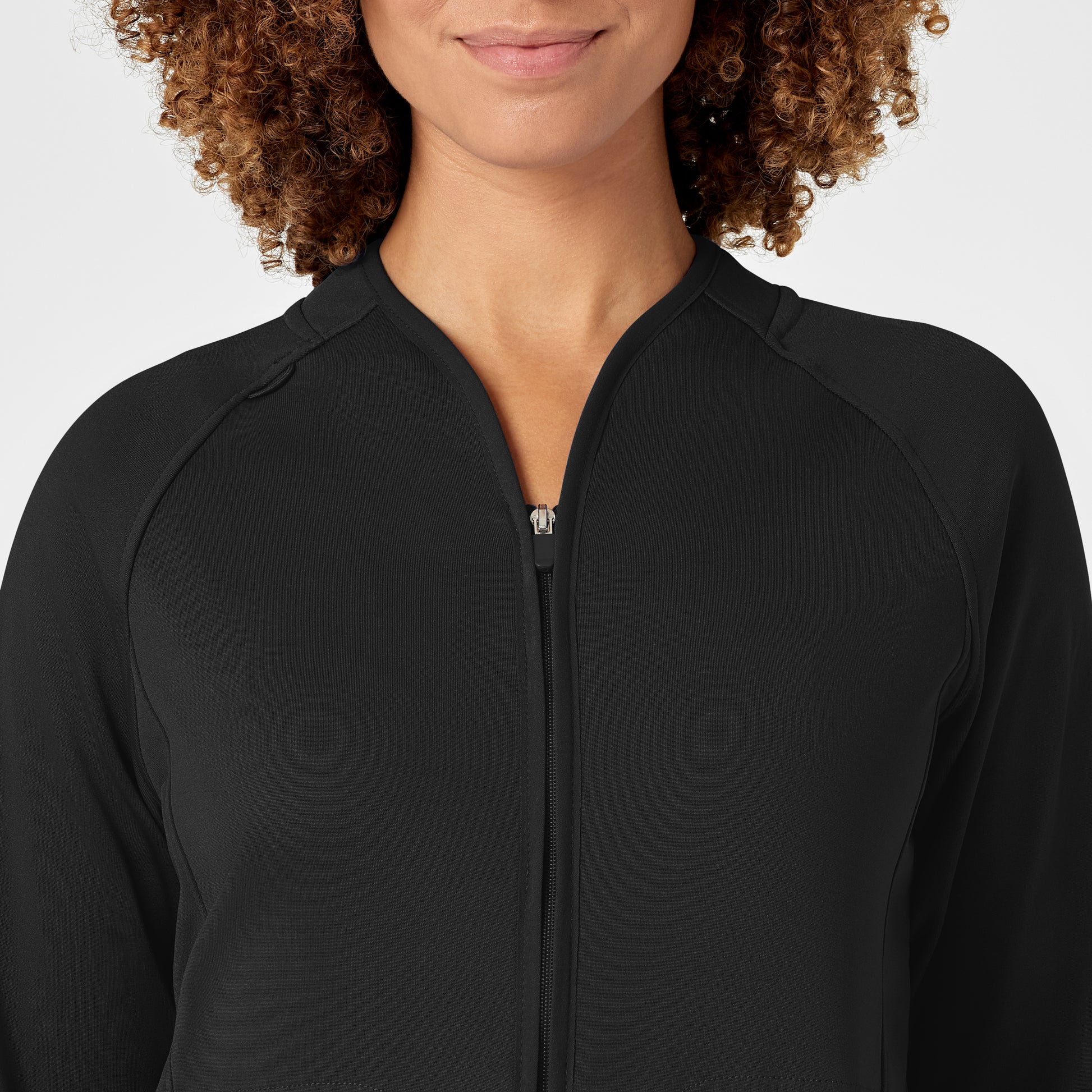 Layers 8209 Fleece Full Zip Jacket Black Model Image Left Side | Wink