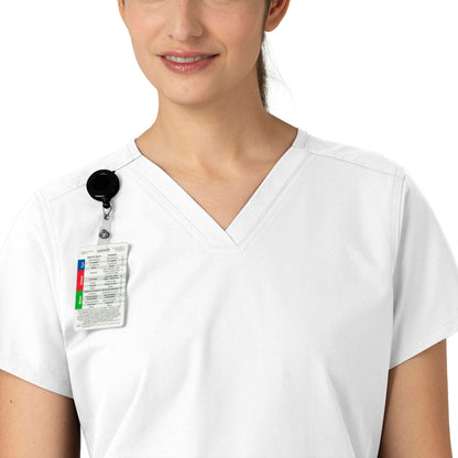 Force Essentials C12113 V-Neck Scrub Top White Model Image Alternate | Carhartt