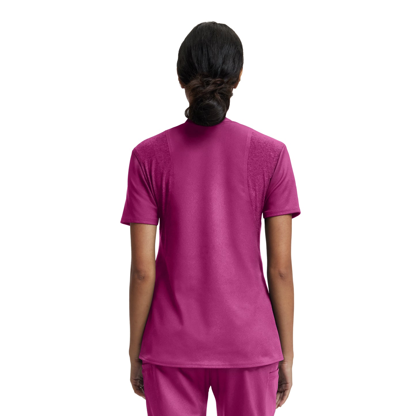 VIBE WT119 Women's 2 Pocket V Neck Scrub Top Electric Purple Image