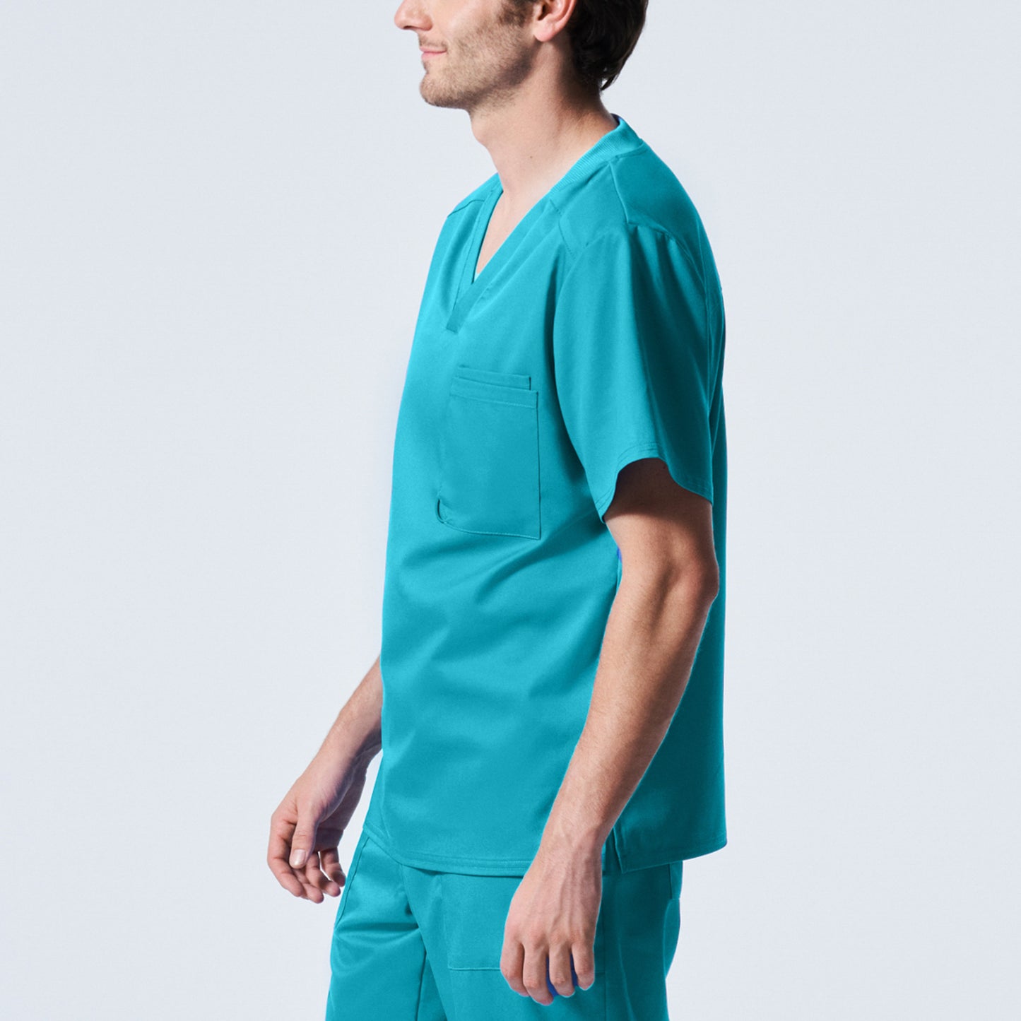 ProFlex LT108 Men's 2 Pocket V Neck Scrub Top Teal Image