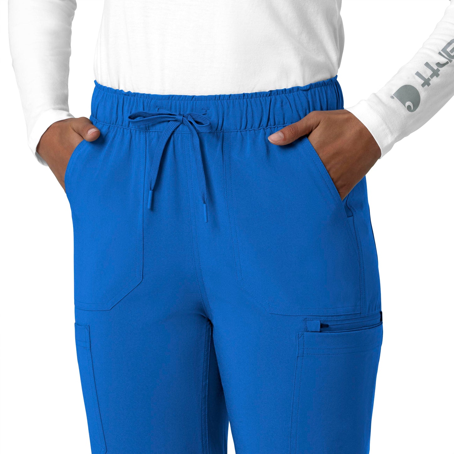 Force Cross-Flex C53210 Straight Leg Cargo Scrub Pant Royal Model Image Alternate | Carhartt