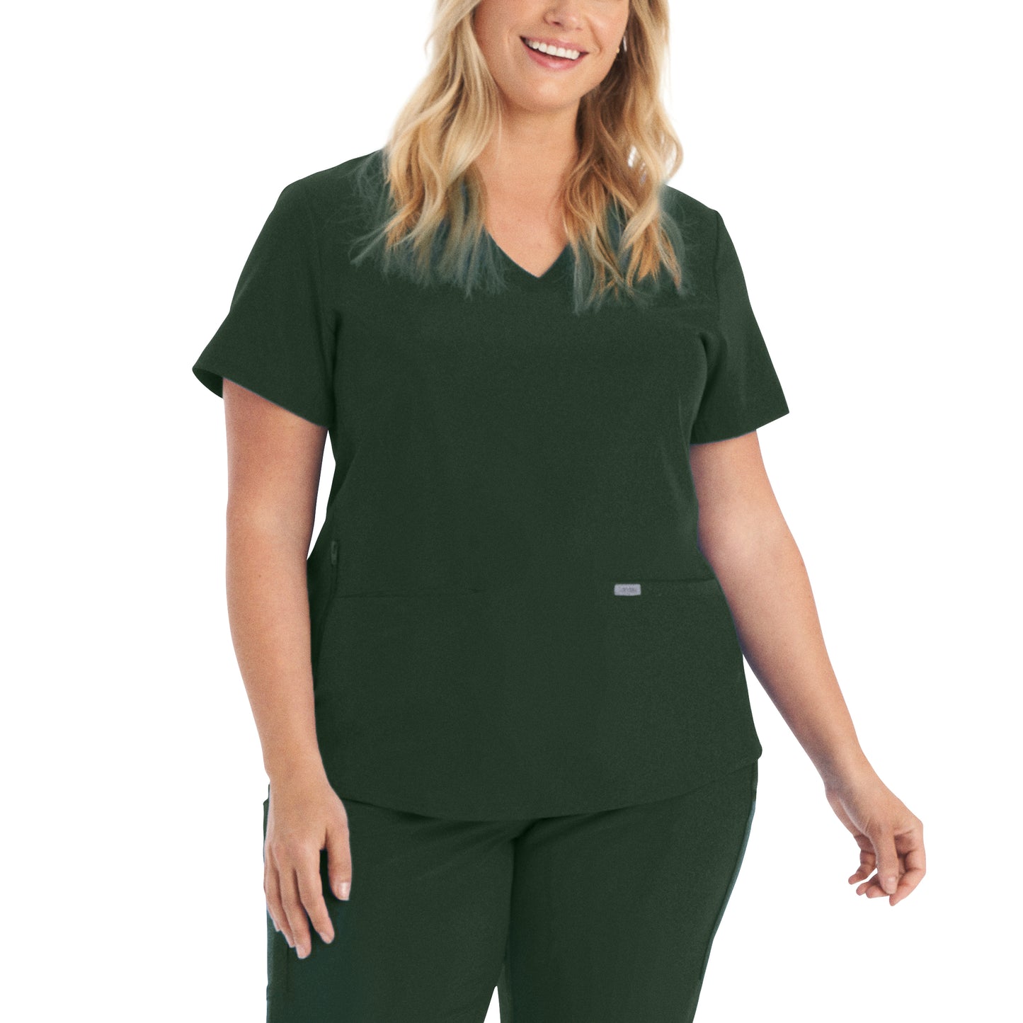 Forward LT100 Women's 3 Pocket V Neck Scrub Top Mountain View Image