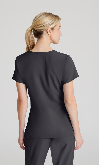 Skechers SK102 Reliance Scrub Top Pewter