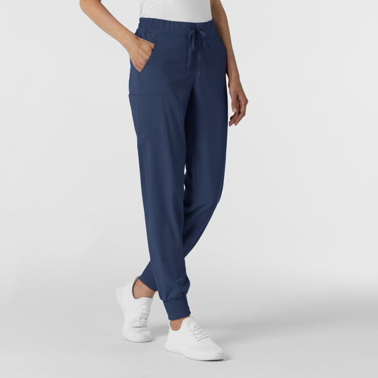 RENEW 5934 Jogger Scrub Pants Navy Model Image Right Side | Wink