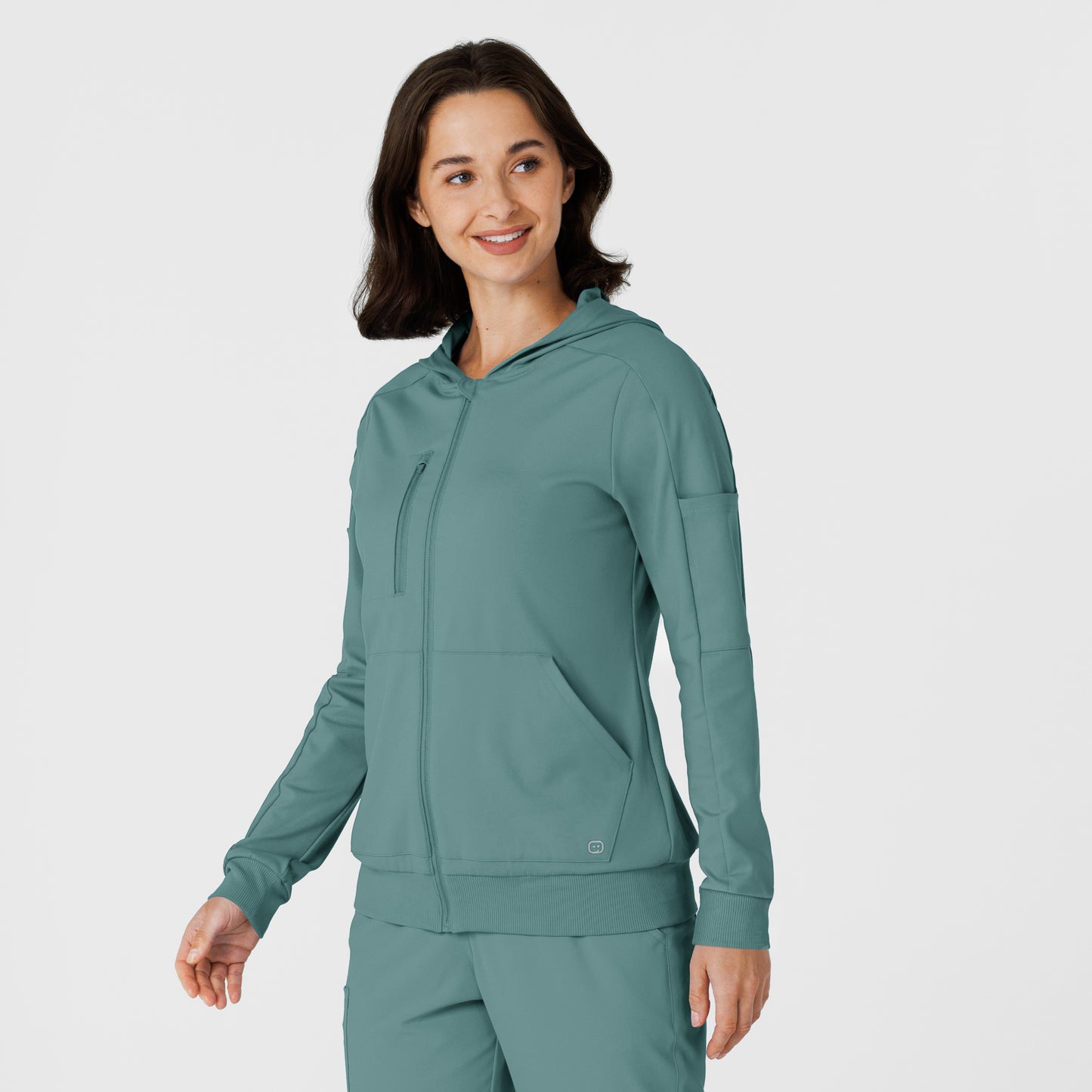 RENEW Knit 8159 Women’s Zip Hoodie Vintage Teal