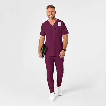RENEW 5034 Men's Jogger Scrub Pants Wine Model Image Alternate | Wink