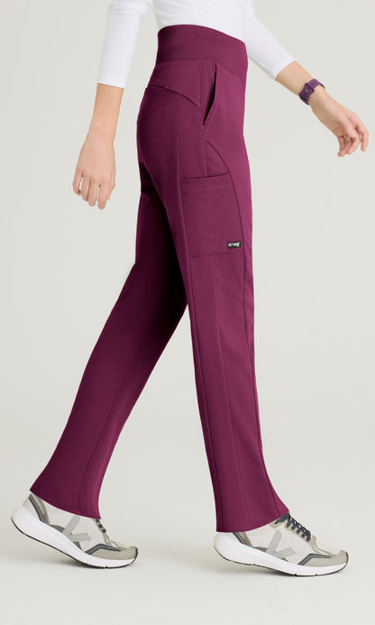 Grey's Anatomy Spandex Stretch GRSP692 Renee Pant Wine