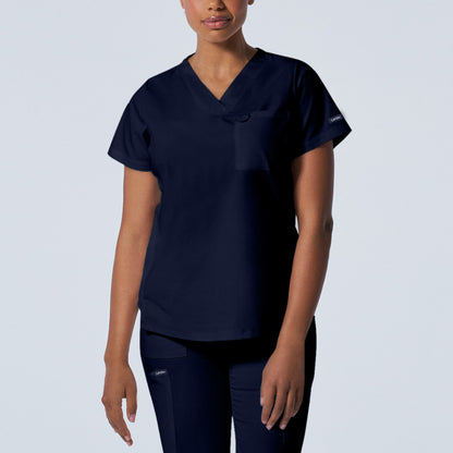 ProFlex LT107 Women's 2 Pocket V Neck Scrub Top True Navy Image