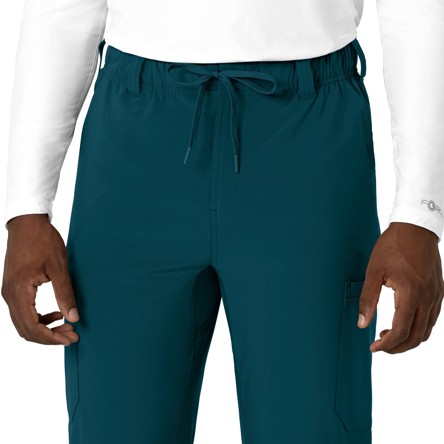 Force Cross-Flex C56410 Men's Straight Leg Scrub Pant Caribbean Model Image Alternate | Carhartt