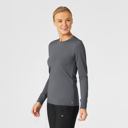 Layers 2029 Performance Long Sleeve Tee Pewter Model Image Right Side | Wink