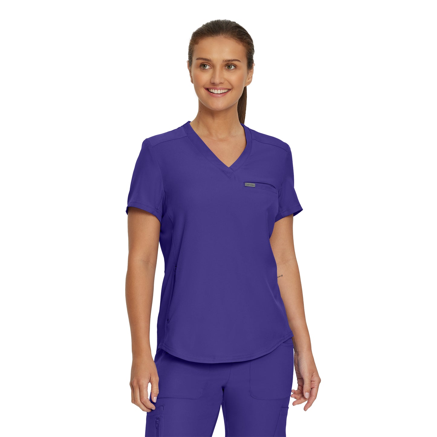 Forward LT101 Women's 2 Pocket V Neck Scrub Top Ultra Violet Image