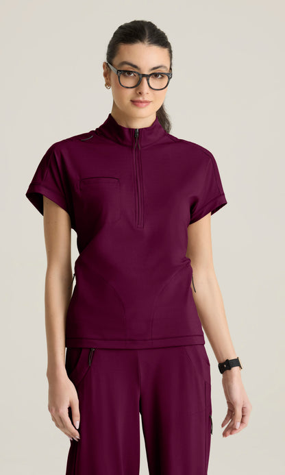 Grey's Anatomy Knits GRST319 Crystal Top Wine - front