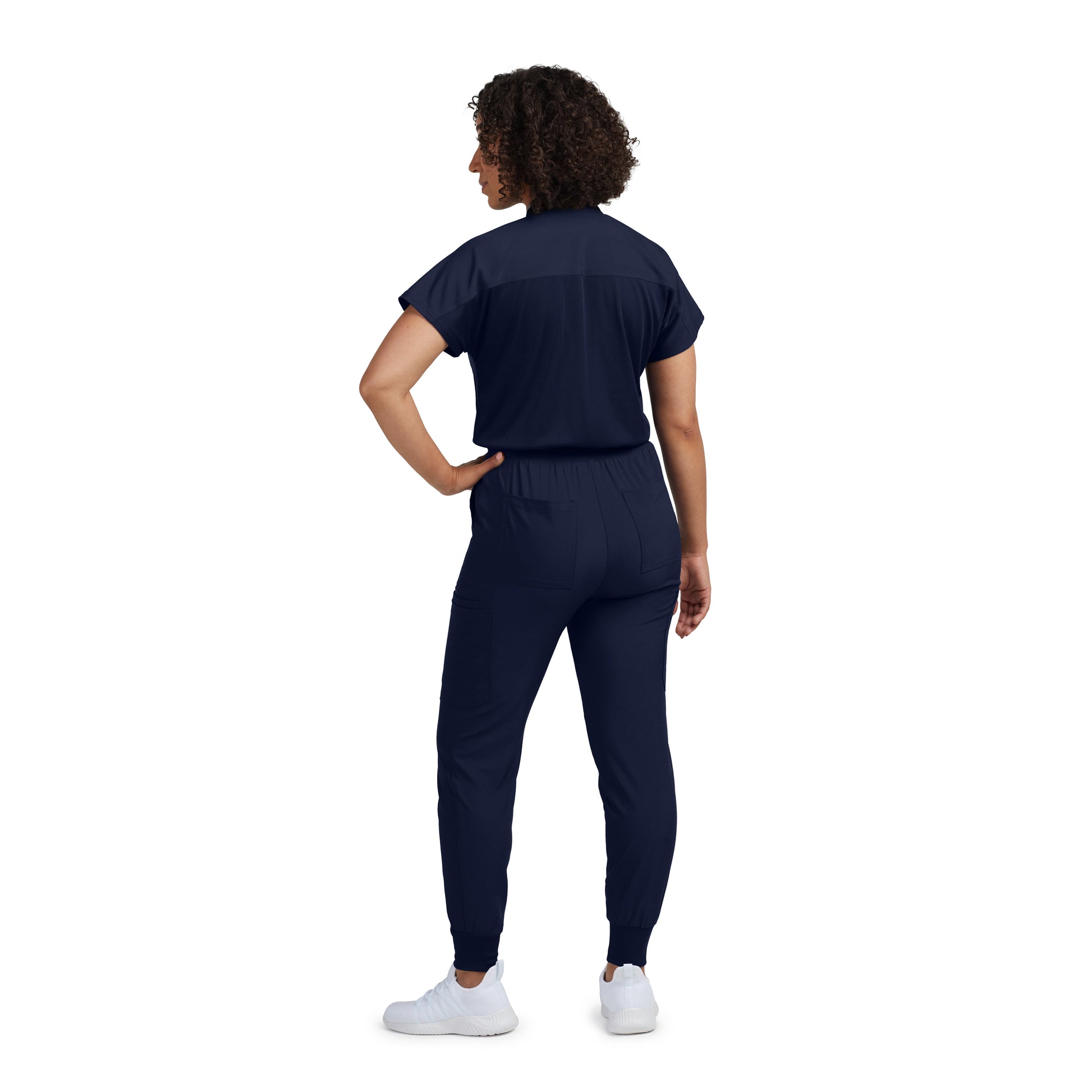 Forward LO603 Women's 8 Pocket Cargo Scrub Jumpsuit Navy Image