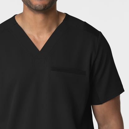 Thrive 6622 Men's Utility V-Neck Scrub Top Black Model Image Alternate | Wink