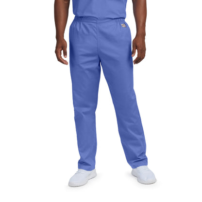 Scrub Zone LB411 Unisex No Pocket Flex Waist Scrub Pants Ceil Blue Image