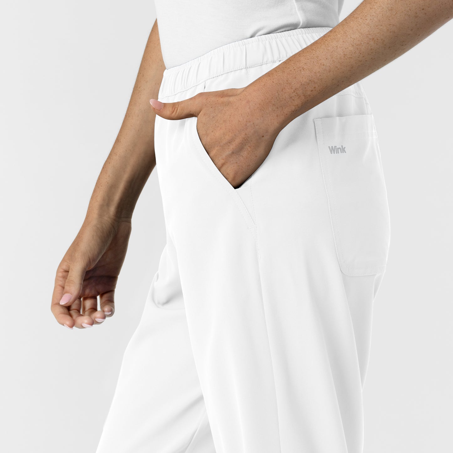 NURTUR 5280 Women's Slim Leg Scrub Pants White