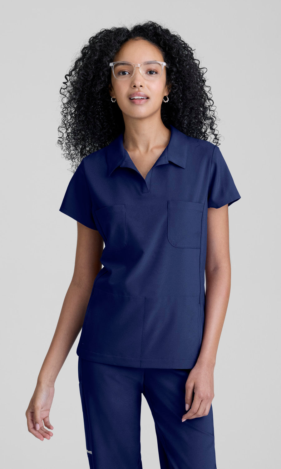 Grey's Anatomy Evolve GSST340 Nature Top Indigo - front