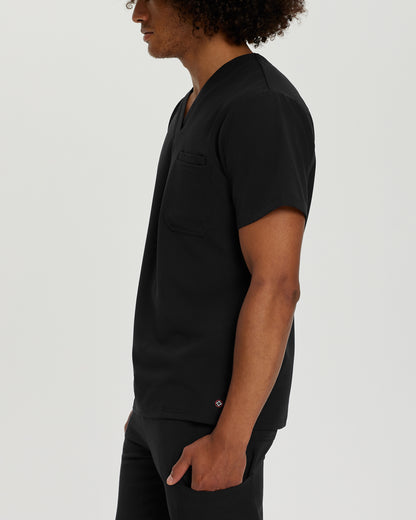 V-Tess 2206 Men's 2 Pocket V Neck Scrub Top Black Image