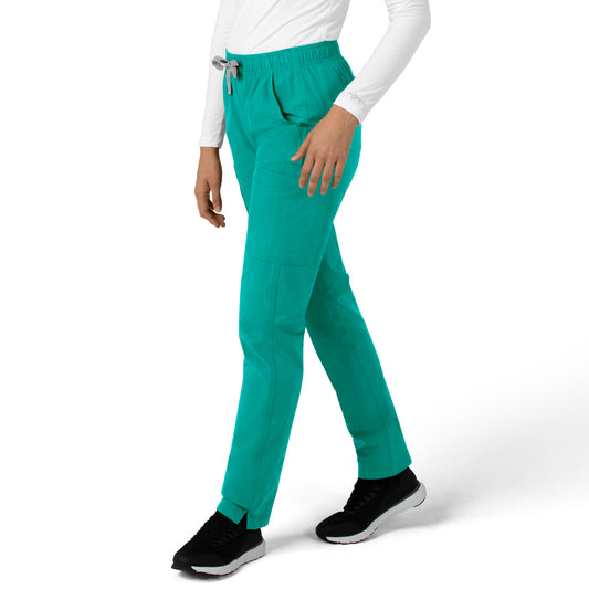 Force Essentials C51213 Straight Leg Scrub Pants Teal Blue Model Image Right Side | Carhartt