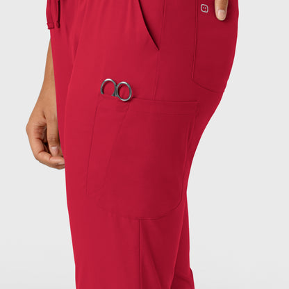 Boundless 5151 Jogger Scrub Pants Red Model Image Alternate | Wink