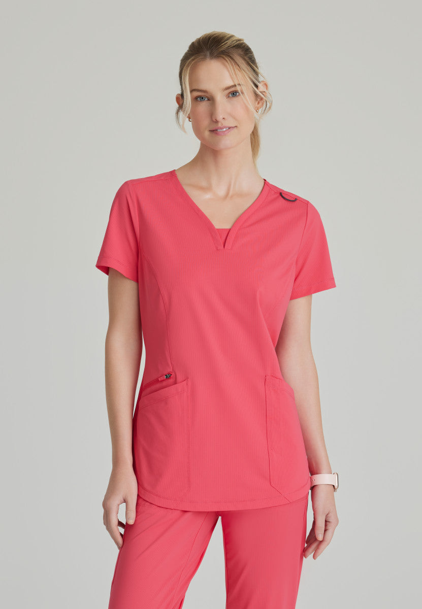 Skechers Slip-Ins Knits SKT220 Serene Knit Scrub Top Punch Pink