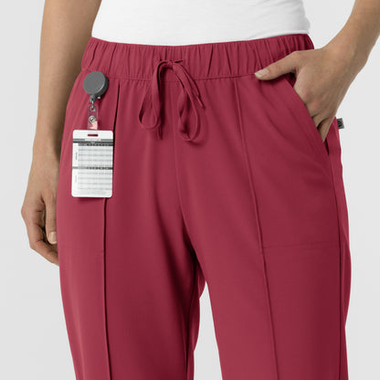 RENEW 5154 Women's Pintuck Scrub Pants Ruby