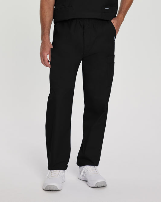 Essentials 8555 Men's Cargo Scrub Pants Black Image