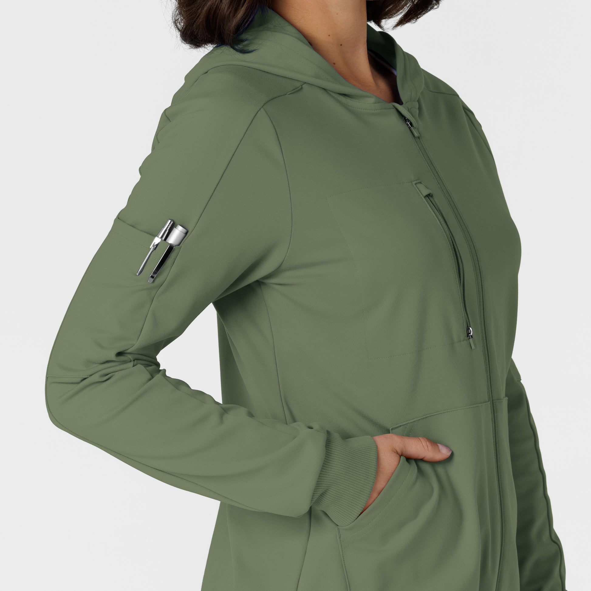 RENEW Knit 8159 Women’s Zip Hoodie Olive