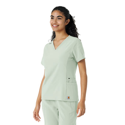 Force Cross-Flex C13310 Women's Knit Panel Scrub Top Big Sky
