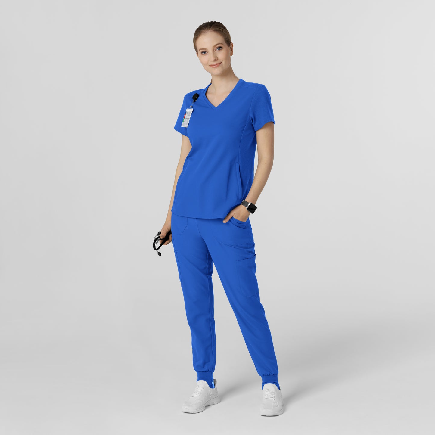 Thrive 5522 Convertible Stirrup Jogger Scrub Pants Royal Model Image Alternate | Wink