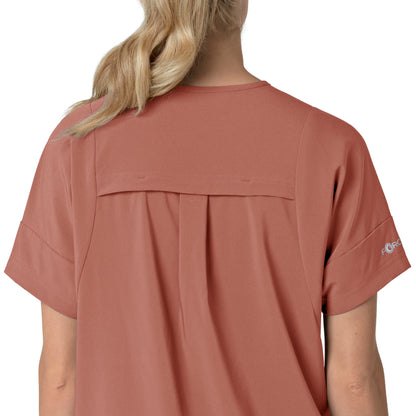 Force Cross-Flex C13110 Oversized V-Neck Scrub Top Wildrose Model Image Alternate | Carhartt