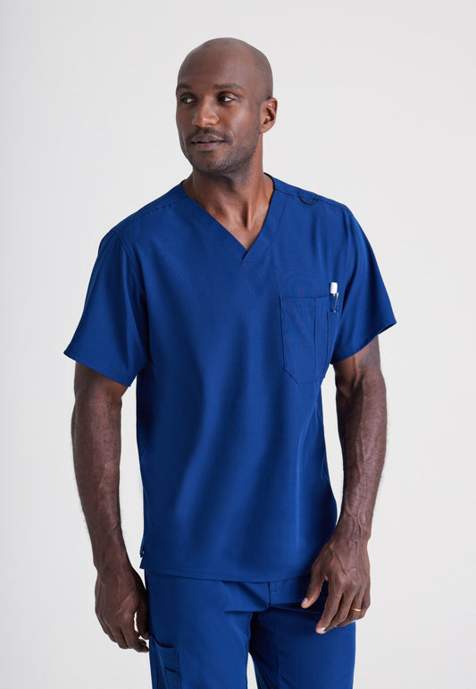 Skechers SK0112 Structure Scrub Top Navy Model Image Front | Barco