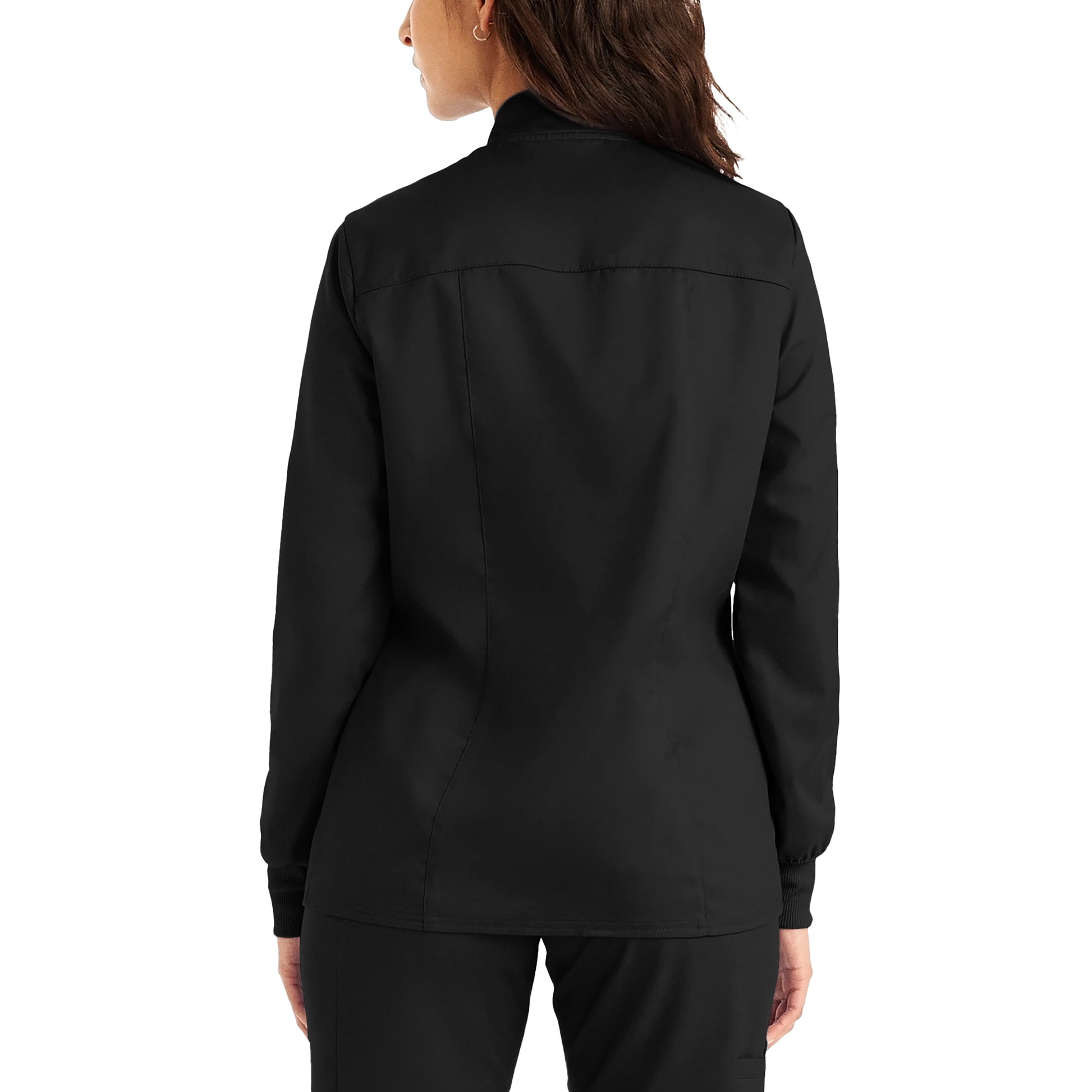 ProFlex LJ701 Women's 3 Pocket Scrub Jacket Black Image