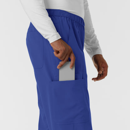 NURTUR 5380 Men's Straight Leg Cargo Scrub Pants Galaxy Blue