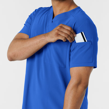 RENEW 6834 Men's V-Neck 5 Pocket Scrub Top Royal Model Image Alternate | Wink