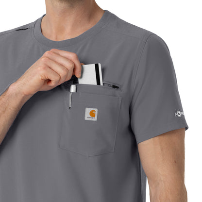 Force Cross-Flex C16510 Men's Crew Neck Scrub Top Pewter